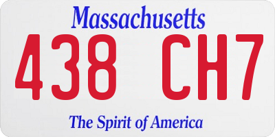 MA license plate 438CH7