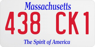 MA license plate 438CK1