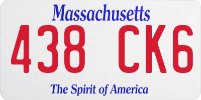 MA license plate 438CK6