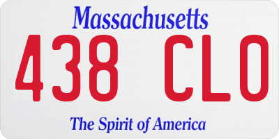 MA license plate 438CL0