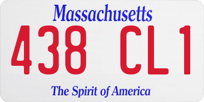 MA license plate 438CL1