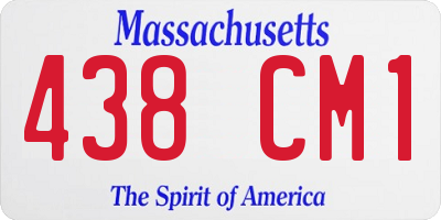 MA license plate 438CM1