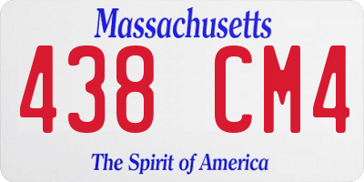 MA license plate 438CM4