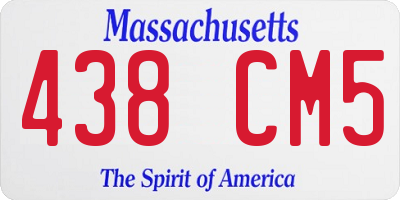 MA license plate 438CM5