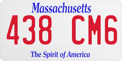 MA license plate 438CM6