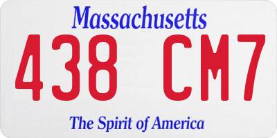 MA license plate 438CM7