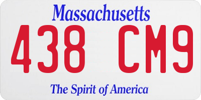 MA license plate 438CM9