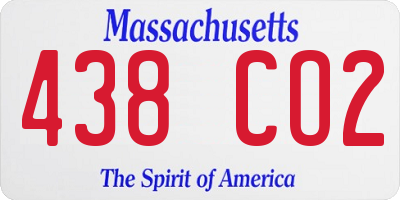 MA license plate 438CO2