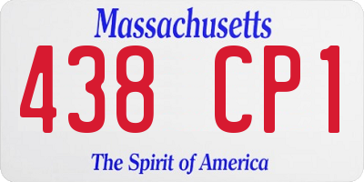 MA license plate 438CP1