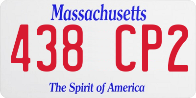 MA license plate 438CP2