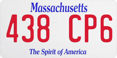 MA license plate 438CP6