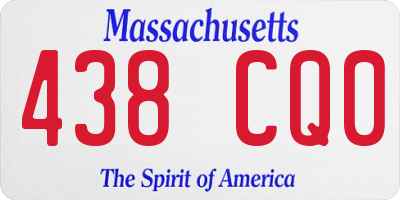 MA license plate 438CQ0