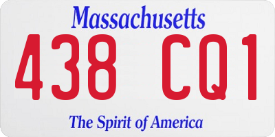 MA license plate 438CQ1