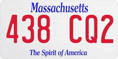 MA license plate 438CQ2