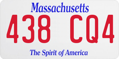 MA license plate 438CQ4