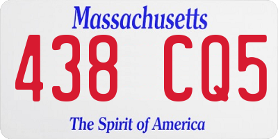 MA license plate 438CQ5