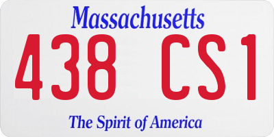 MA license plate 438CS1