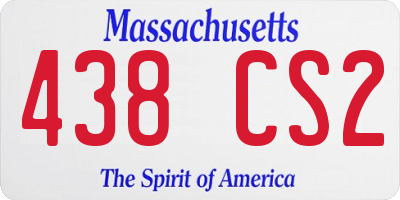 MA license plate 438CS2
