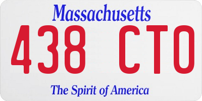 MA license plate 438CT0