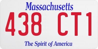 MA license plate 438CT1