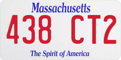 MA license plate 438CT2