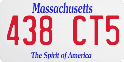 MA license plate 438CT5