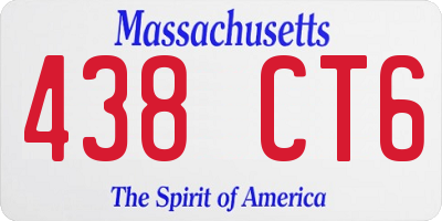 MA license plate 438CT6