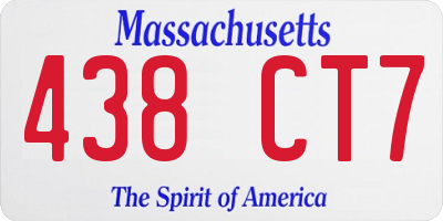 MA license plate 438CT7