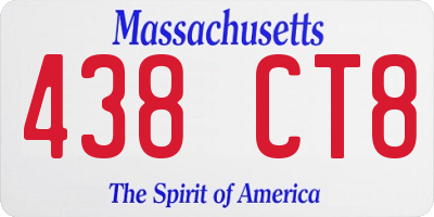 MA license plate 438CT8
