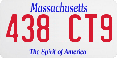 MA license plate 438CT9