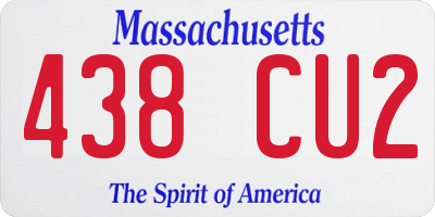 MA license plate 438CU2