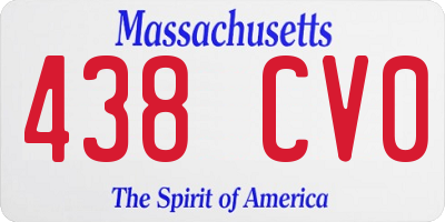 MA license plate 438CV0