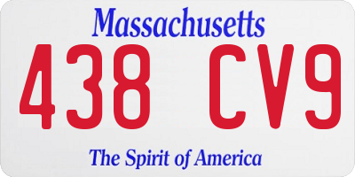 MA license plate 438CV9