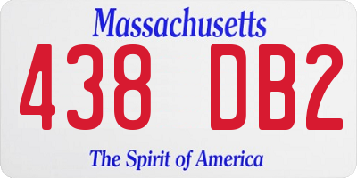 MA license plate 438DB2
