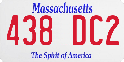 MA license plate 438DC2
