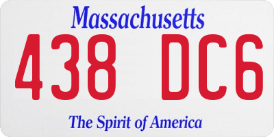 MA license plate 438DC6