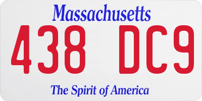 MA license plate 438DC9