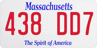 MA license plate 438DD7