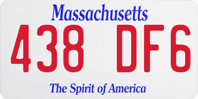 MA license plate 438DF6