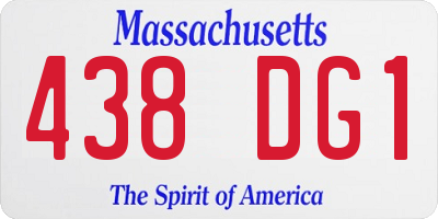MA license plate 438DG1
