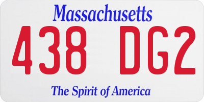MA license plate 438DG2