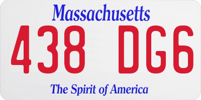 MA license plate 438DG6