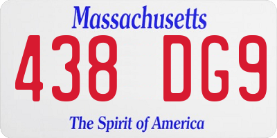 MA license plate 438DG9