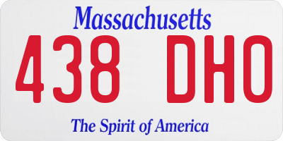 MA license plate 438DH0