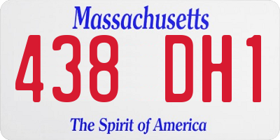 MA license plate 438DH1
