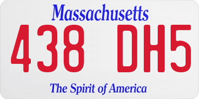 MA license plate 438DH5