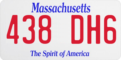 MA license plate 438DH6