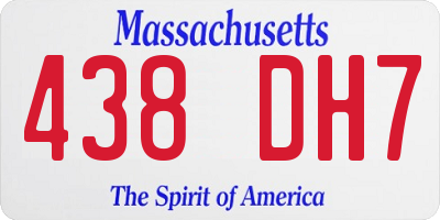 MA license plate 438DH7
