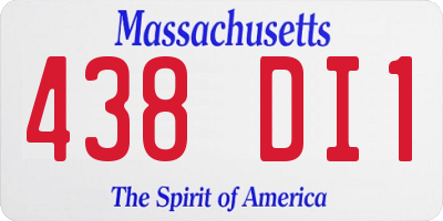 MA license plate 438DI1