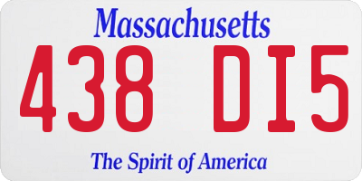 MA license plate 438DI5